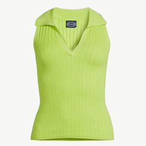 🆕 Scoop Women's Ribbed Sleeveless Polo Shirt (Size XL)
